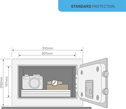 Yale Small Value Safe, Digital Keypad, LED Light Indicators, Steel Locking Bolts, Emergency Override Key, YSV/200/DB2