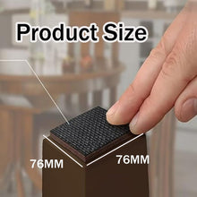 12 Pcs Non Slip Furniture Pads, 75mm Floor Protector Pads, Rubber Feet for Furniture for Fixing in Place of Furniture to Protect Your Floor. (Square),Black