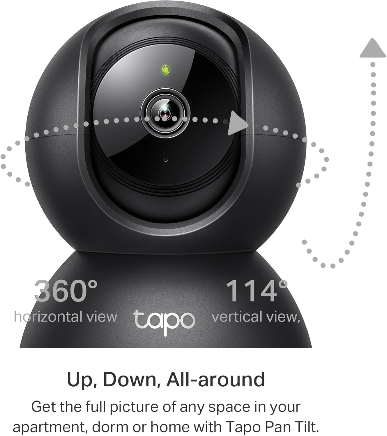 Tapo C211 2K 3MP Pan/Tilt Indoor Camera House Security Camera, WiFi Camera, No Monthly Fee, AI Detection, Dog Camera, Baby Camera Monitor, CCTV, 360° View, Night Vision, Works with Alexa & Google
