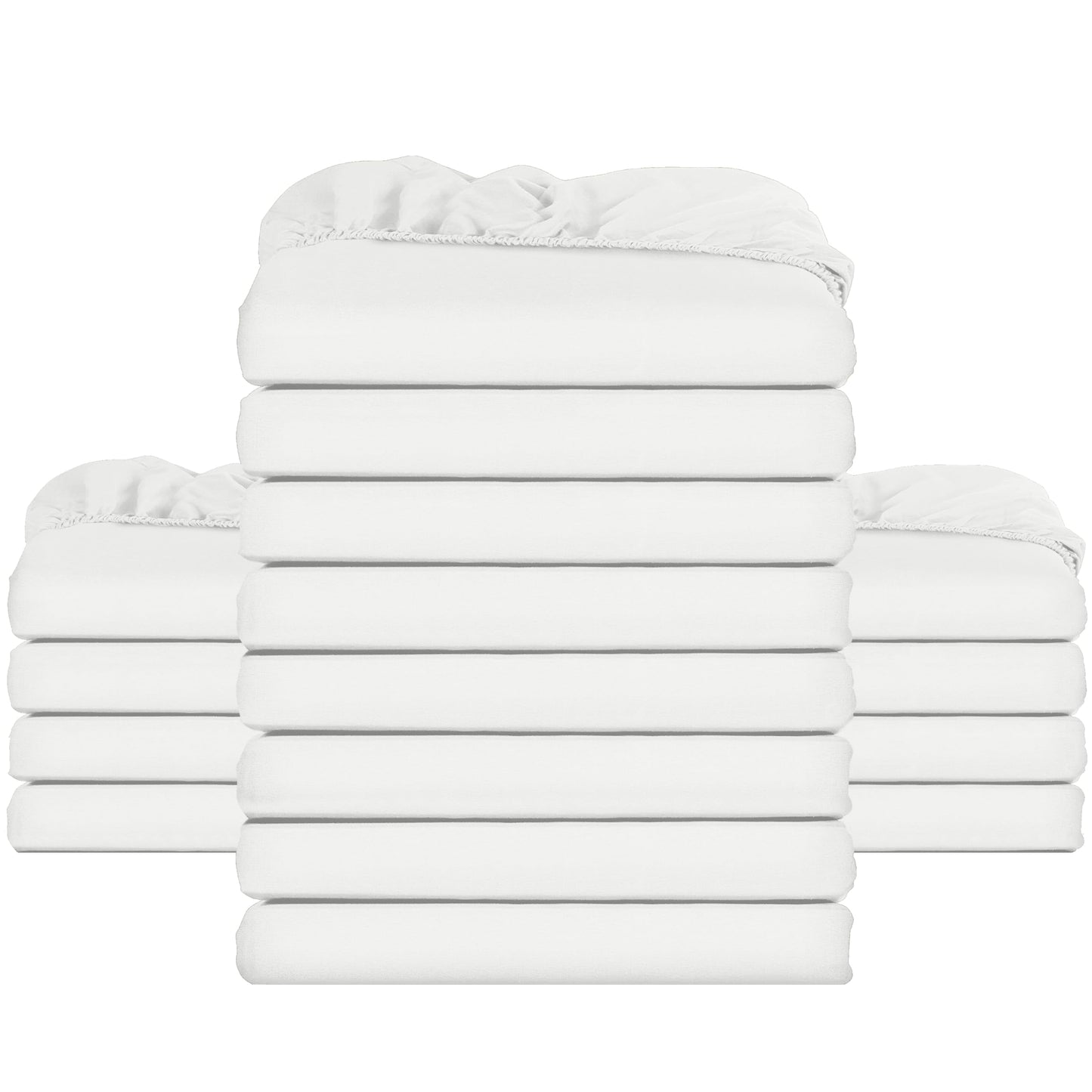 Utopia Bedding Fitted Sheet Double, White - Deep Pocket 14 inch (35 cm) - Easy Care - OEKO-TEX Certified - Soft Brushed Microfibre Fabric - Shrinkage and Fade Resistant - Bottom Sheet