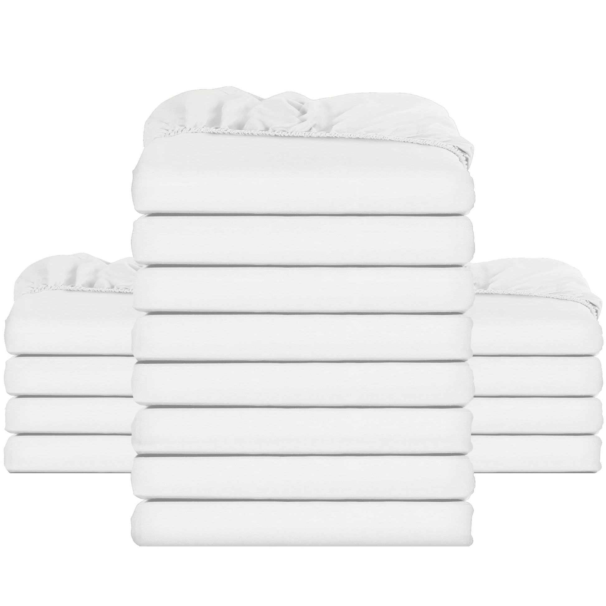 Utopia Bedding Fitted Sheet Double, White - Deep Pocket 14 inch (35 cm) - Easy Care - OEKO-TEX Certified - Soft Brushed Microfibre Fabric - Shrinkage and Fade Resistant - Bottom Sheet