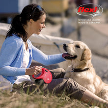flexi New Classic Cord Black Retractable Dog Lead Small 12kg - 8m (26ft)