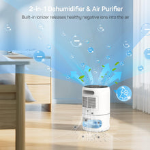 Dr.Prepare 2-in-1 1,000ml Electric Dehumidifier and Air Purifier with Washable G4 Filter, Small Air Dehumidifier with Auto Off & Timer Function for Damp, Mould in Home, Kitchen, Bedroom, RV, Garage