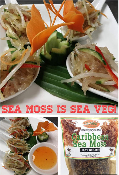 Wild crafted Sea Moss (Irish moss) from the pristine Caribbean Sea Unbleached & NOT grown on string 50g