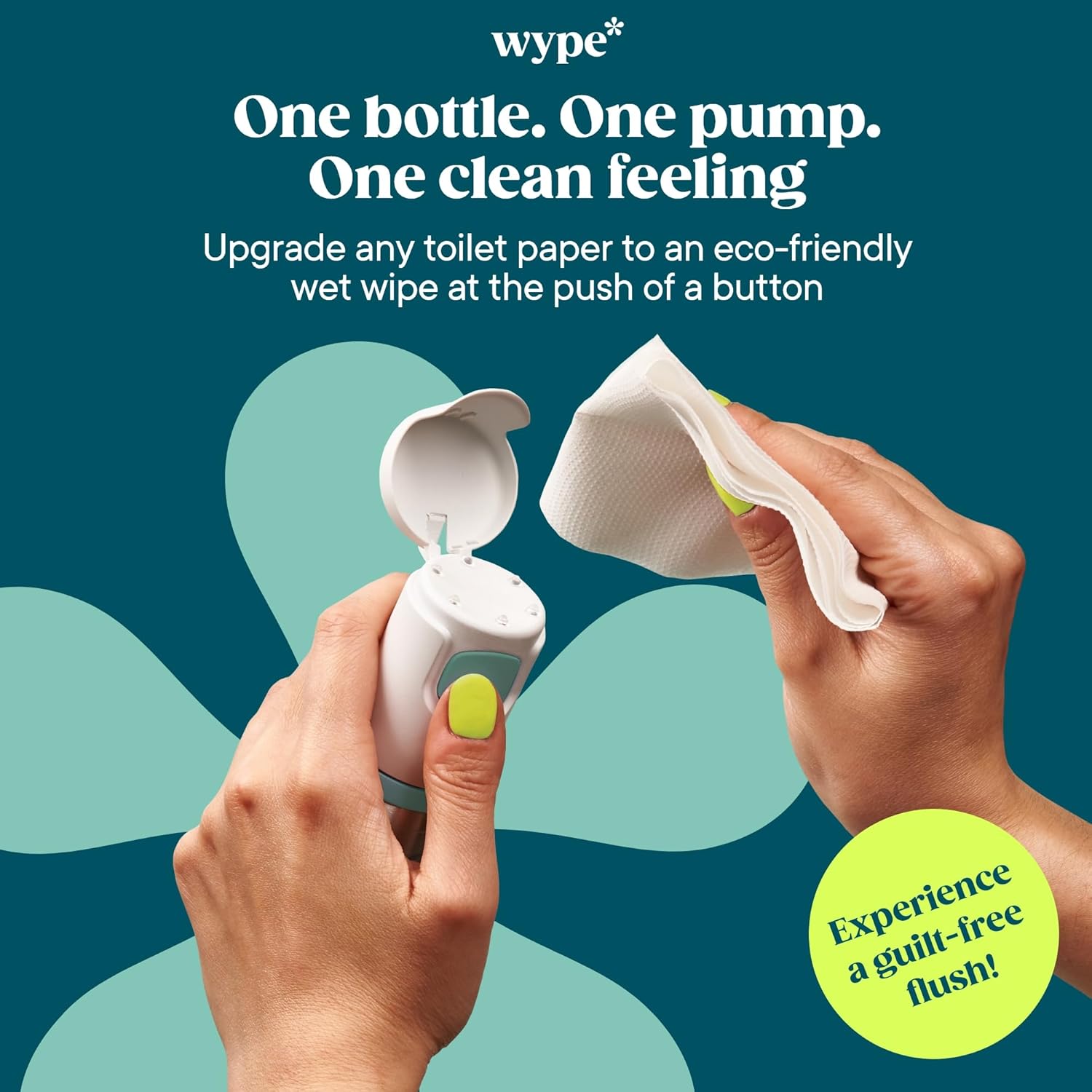 Wype | Home & Away Bundle | Toilet Roll Gel | Flushable Wet Wipe Alternative | Holiday Essentials | COSMOS Organic | 1 x Applicator, 2 x Refills (100ml), 2 x Mini (30ml)