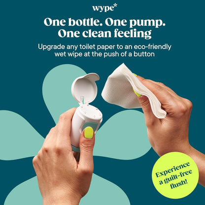 Wype | Home & Away Bundle | Toilet Roll Gel | Flushable Wet Wipe Alternative | Holiday Essentials | COSMOS Organic | 1 x Applicator, 2 x Refills (100ml), 2 x Mini (30ml)