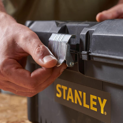 STANLEY Essential Tool Box (16in), Durable Storage Solution with Removable Tote Tray and Organisers, for Parts and Tools Storage, STST1-75518