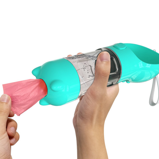4 in 1 Pet Multi-functional Water Bottle Capacity: 300ml - 500ml
