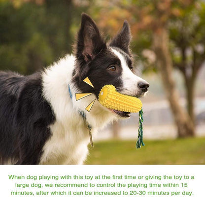 TUGME  PROKEl Dog Chew Toys Corn Stick Toy For Smal  MediumLarge Breed 5.8   Squeak Corn Stick Ropetoy