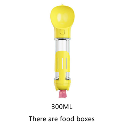 4 in 1 Pet Multi-functional Water Bottle Capacity: 300ml - 500ml