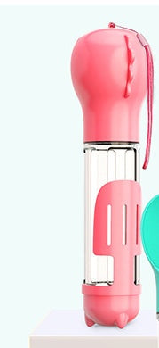 4 in 1 Pet Multi-functional Water Bottle Capacity: 300ml - 500ml