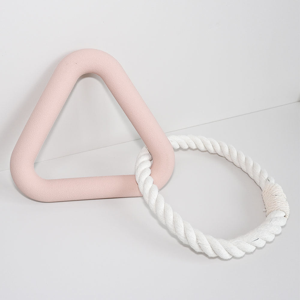 TUGME Pet Toy Foam TPR Cotton Rope Triangle Tug-of-war Molar