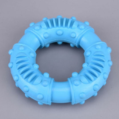TUGME Pet Supplies Chewing Teeth Cleaning Teeth Rubber Interactive Circle Dog Toy Donut Donut Pet Toy