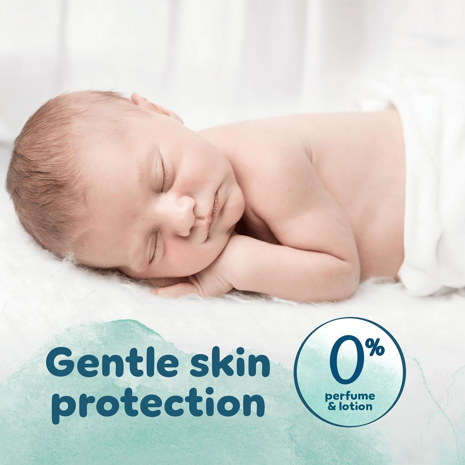 Pampers Harmonie Nappies Size 2, 204 Nappies, 4kg-8kg, Monthly Pack, Gentle Skin Protection with 100 Percent Pampers Protection