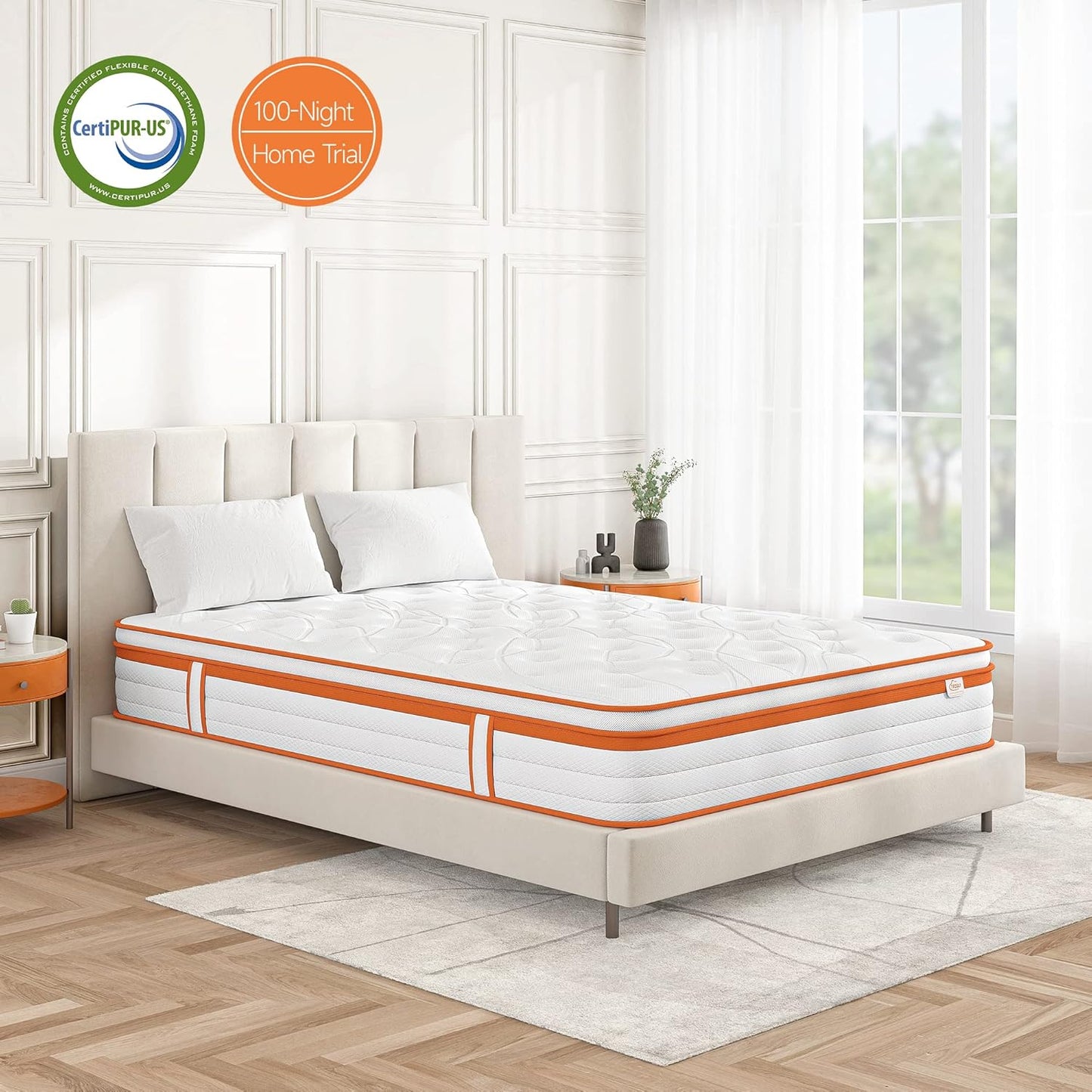 TeQsli Single Mattress 3FT, 10 Inch Gel Memory Foam 7 Zone Orthopedic Single Mattress Pocket Sprungs Wave Foam Hybrid - Medium Firm Motion - Isolation 90x190x25 cm