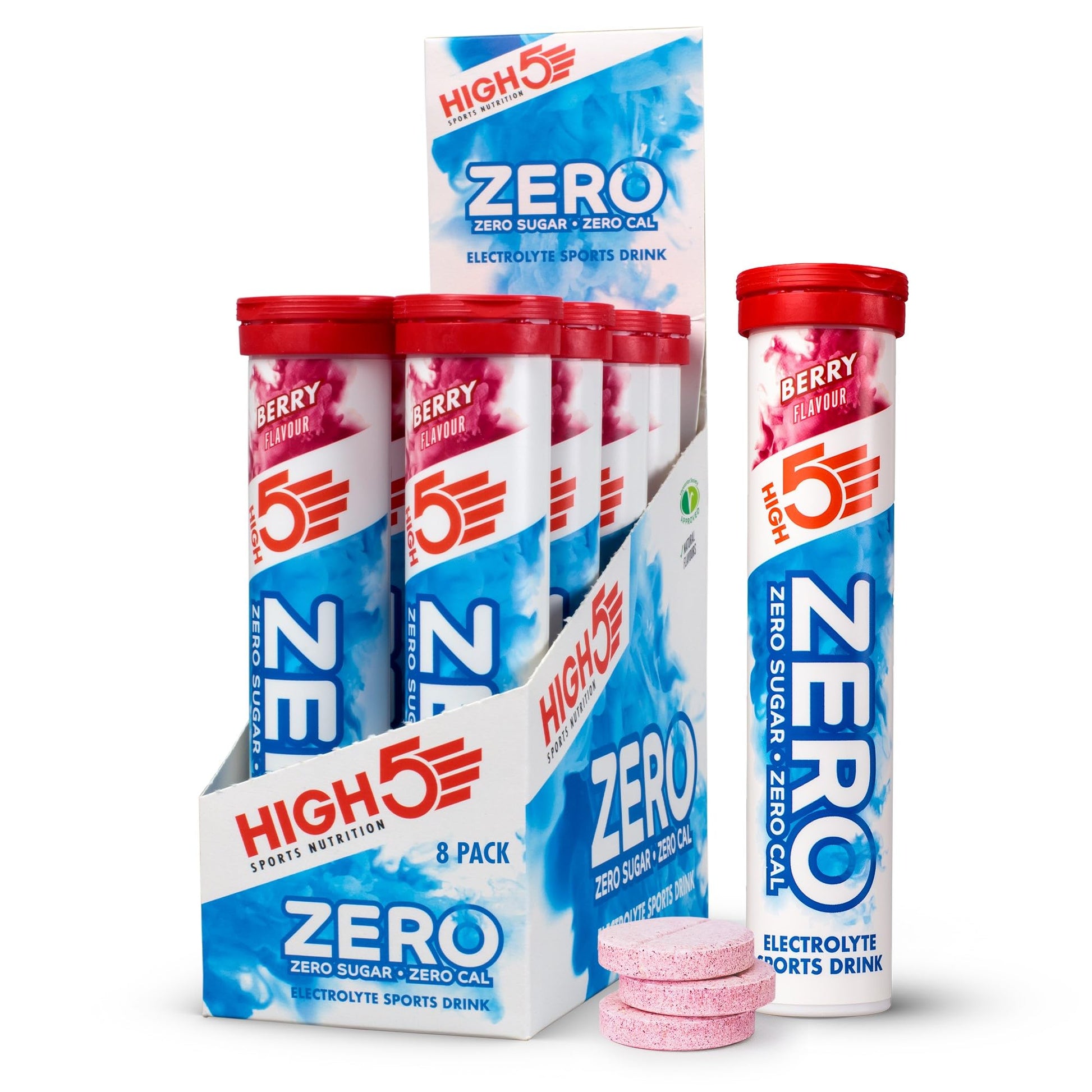 HIGH5 ZERO Electrolyte Tablet - Hydration Tablets Enhanced with Vitamin C - 0 Calories & Sugar Free - Boost Hydration, Performance & Wellness - Berry, 20 Tablets (20x, Pack of 1)