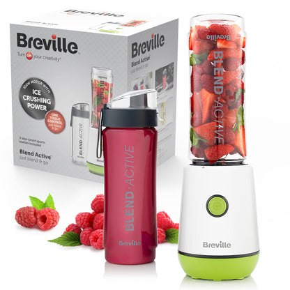 Breville Blend Active Personal Blender & Smoothie Maker | 350W | 1 Portable Blend Active Bottle (600ml) | Leak Proof Lid | Black & Gold [VBL251]