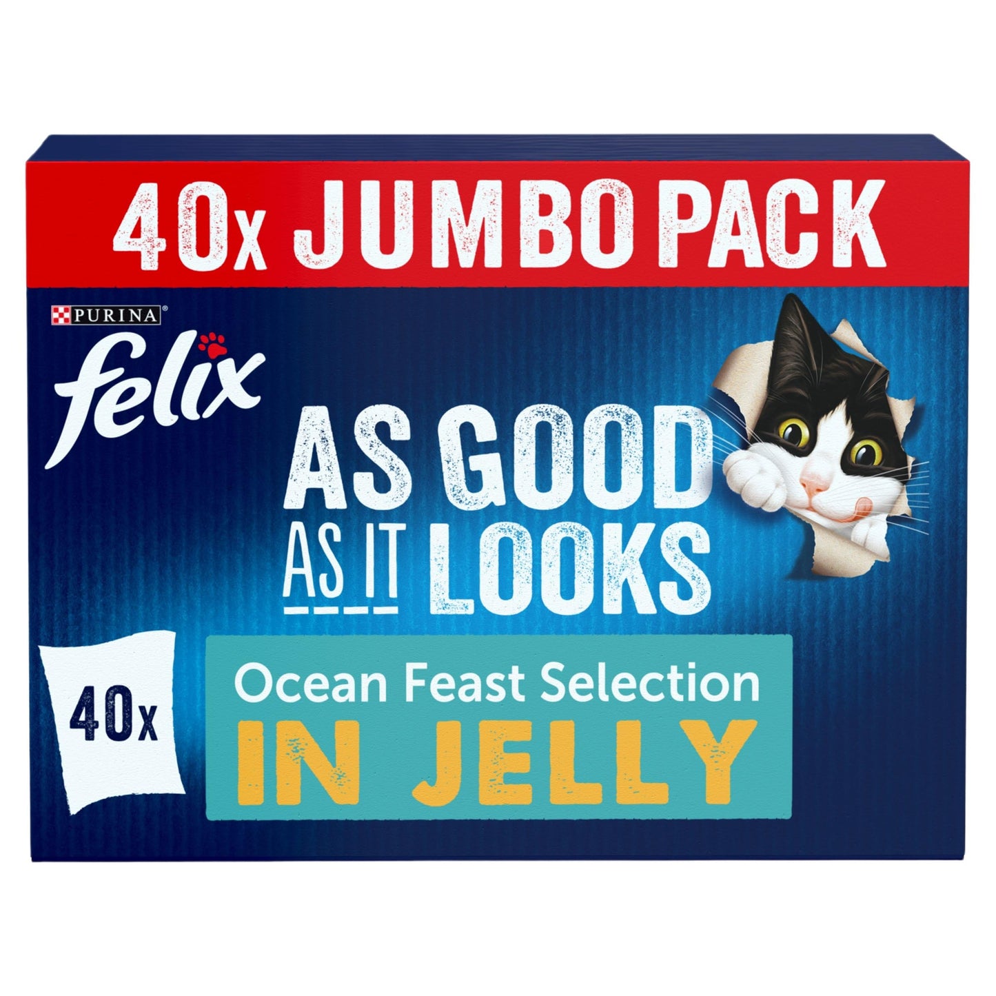 FELIX Original Mixed Selection in Jelly Wet Cat Food 40x85g