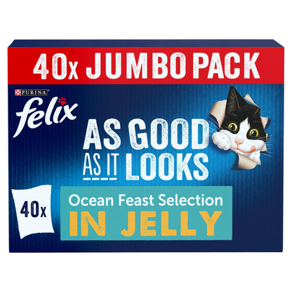 FELIX Original Mixed Selection in Jelly Wet Cat Food 40x85g