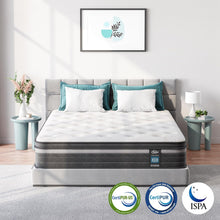 TeQsli Gel Individually Pocket Sprung Double Mattress 4FT6 with Breathable Soft Fabric, 10 Inch Hybrid Mattress Double for Pressure & Back Pain Relief, Medium Firm Mattress in a Box 135x190x25cm