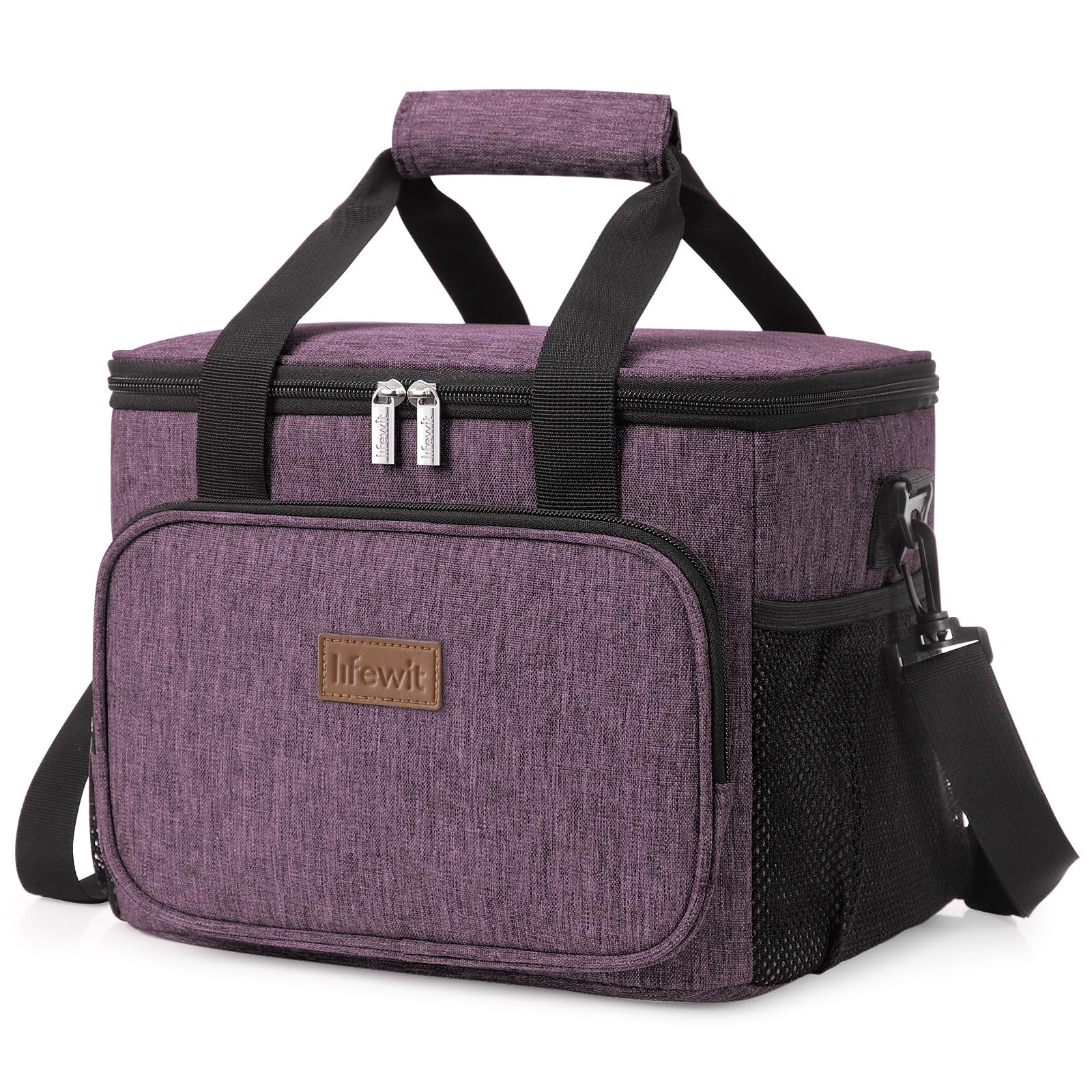 Lifewit 15L (24 Cans) Insulated Lunch Bag, Cooler Bag for Lunch/Work/School/Beach/Picnic (Grey)