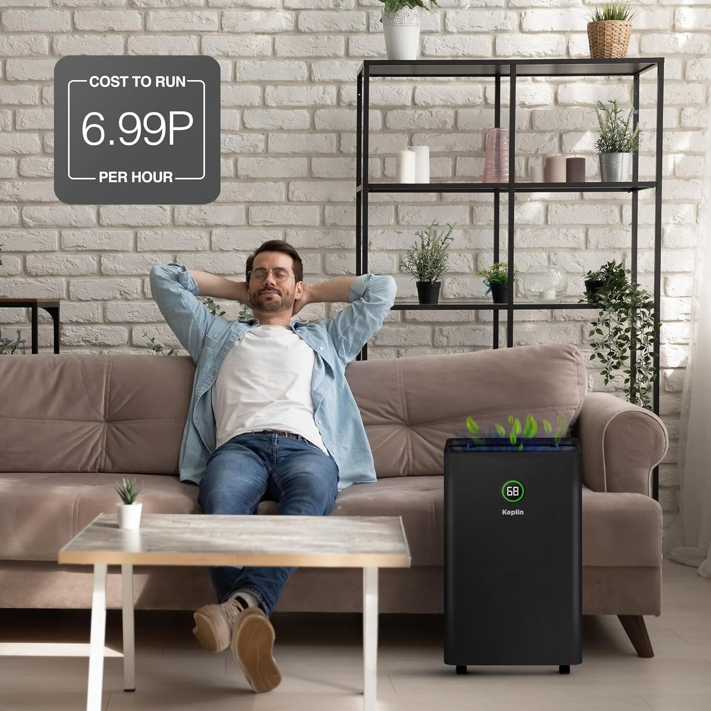 Keplin 20L Dehumidifier with HEPA Filter for Air Purification, Sleep & Laundry Mode -24 Hour Timer & Digital Display for Home, Bedroom, Bathroom, Garage &Basement- Eliminates Mould & Condensation-440W