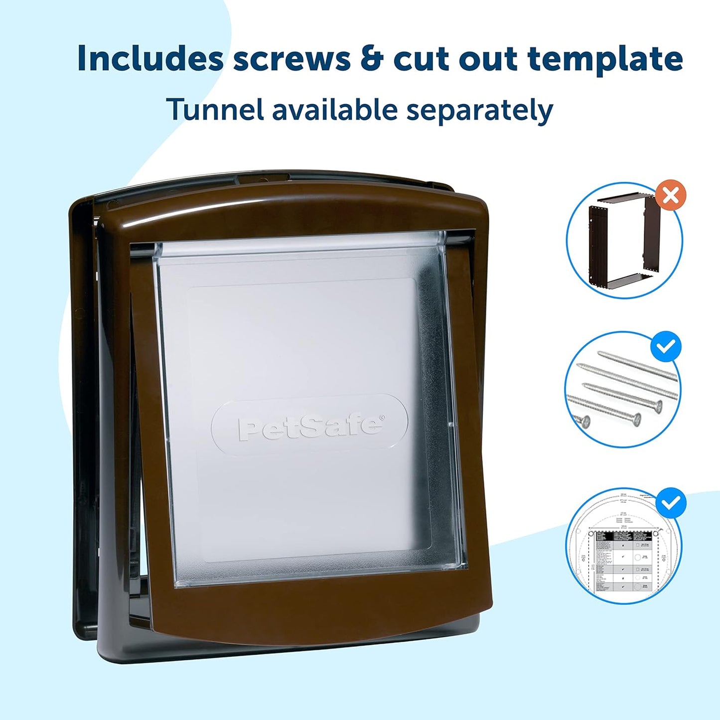 PetSafe Staywell, Convenient, Original 2 Way Pet Door, Fast Installation, Easy fitting, 2 Way Locking, Cat Flap for All Pets – Small - White