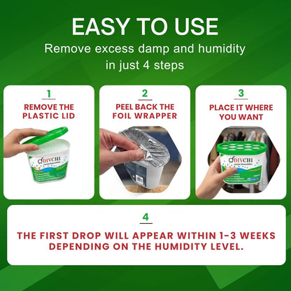 DIVCHI Dehumidifier Disposable 500ml Pack of 24 Condensation Remover Moisture Absorber Dehumidifiers for Damp, Mould, Moisture in Home, Kitchen, Bedroom, Caravan, Office, Garage, Bathroom, Basement