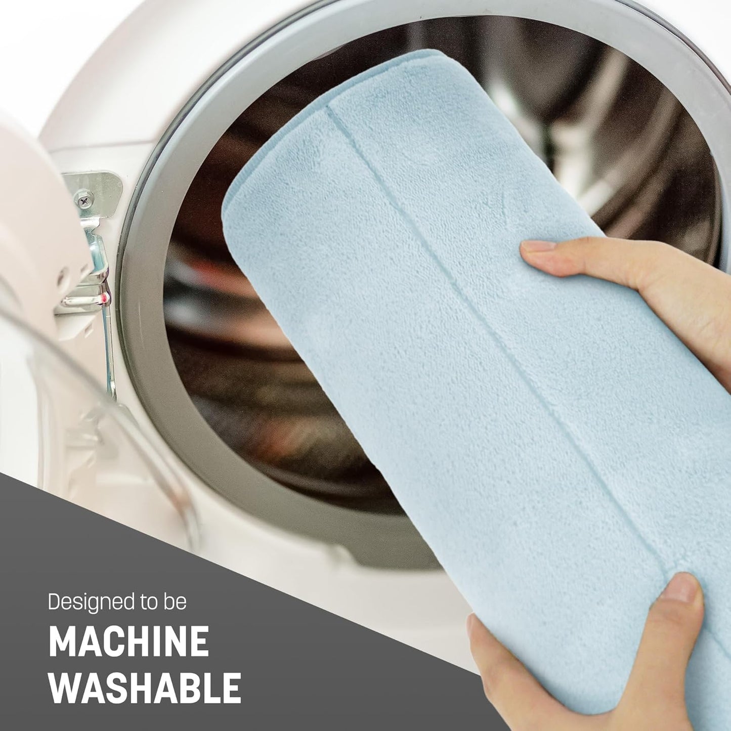 KEPLIN Memory Foam Bath Mat - Ultra-Soft, Highly Absorbent, Non-Slip, Machine Washable - Luxurious Comfort for Home & Bathroom Floors (Light Blue, 40 x 60cm)