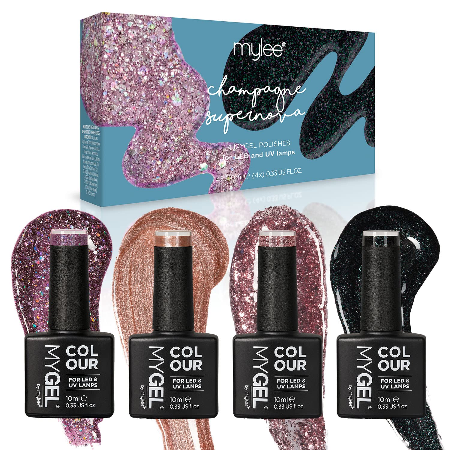 Mylee Gel Nail Polish 10ml [Vintage Rose] UV/LED Soak-Off Nail Art Manicure Pedicure for Professional, Salon & Home Use [Autumn/Winter 2022] - Long Lasting & Easy to Apply