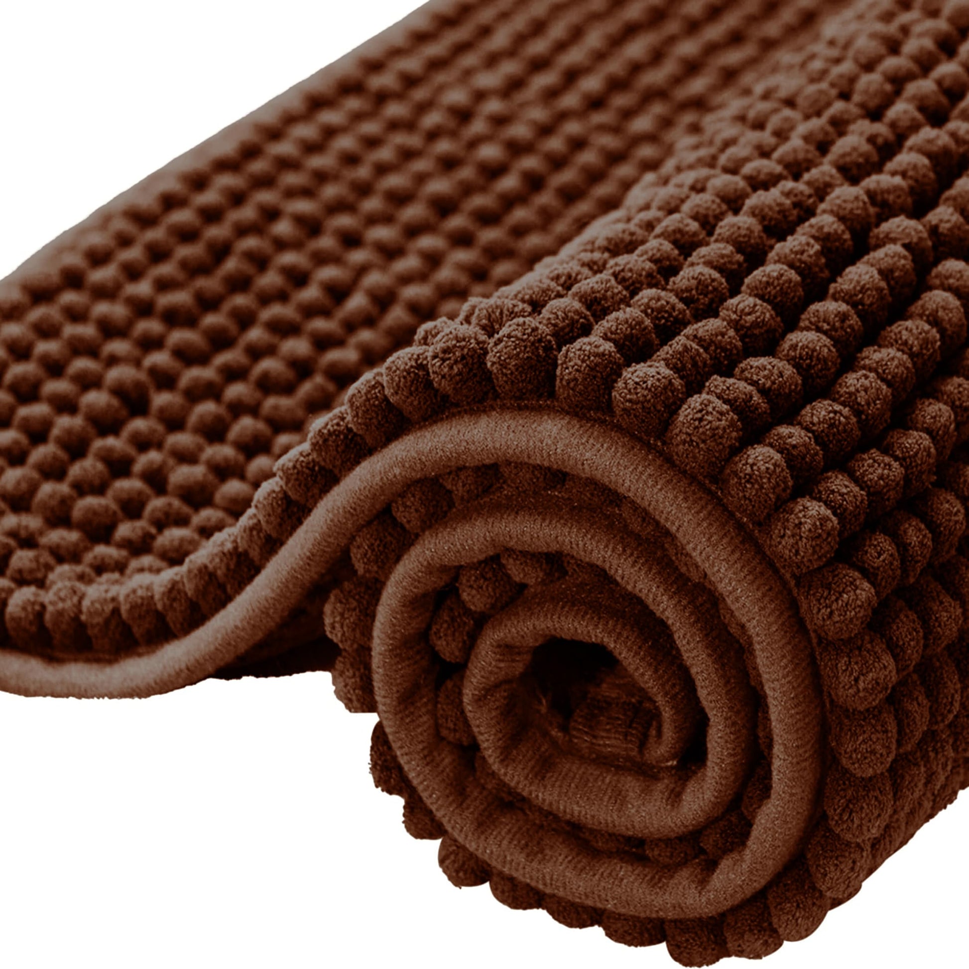 Bath Mat Non Slip Anti Mould 40 x 60 cm – Grey Chenille Bathroom Mat Extra Soft & Fluffy Bathmat Machine Washable Super Water Absorption Shower Mat