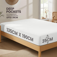 Utopia Bedding Fitted Sheet Double, White - Deep Pocket 14 inch (35 cm) - Easy Care - OEKO-TEX Certified - Soft Brushed Microfibre Fabric - Shrinkage and Fade Resistant - Bottom Sheet