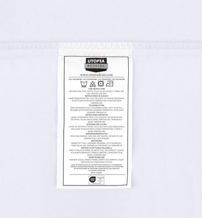 Utopia Bedding Fitted Sheet Double, White - Deep Pocket 14 inch (35 cm) - Easy Care - OEKO-TEX Certified - Soft Brushed Microfibre Fabric - Shrinkage and Fade Resistant - Bottom Sheet