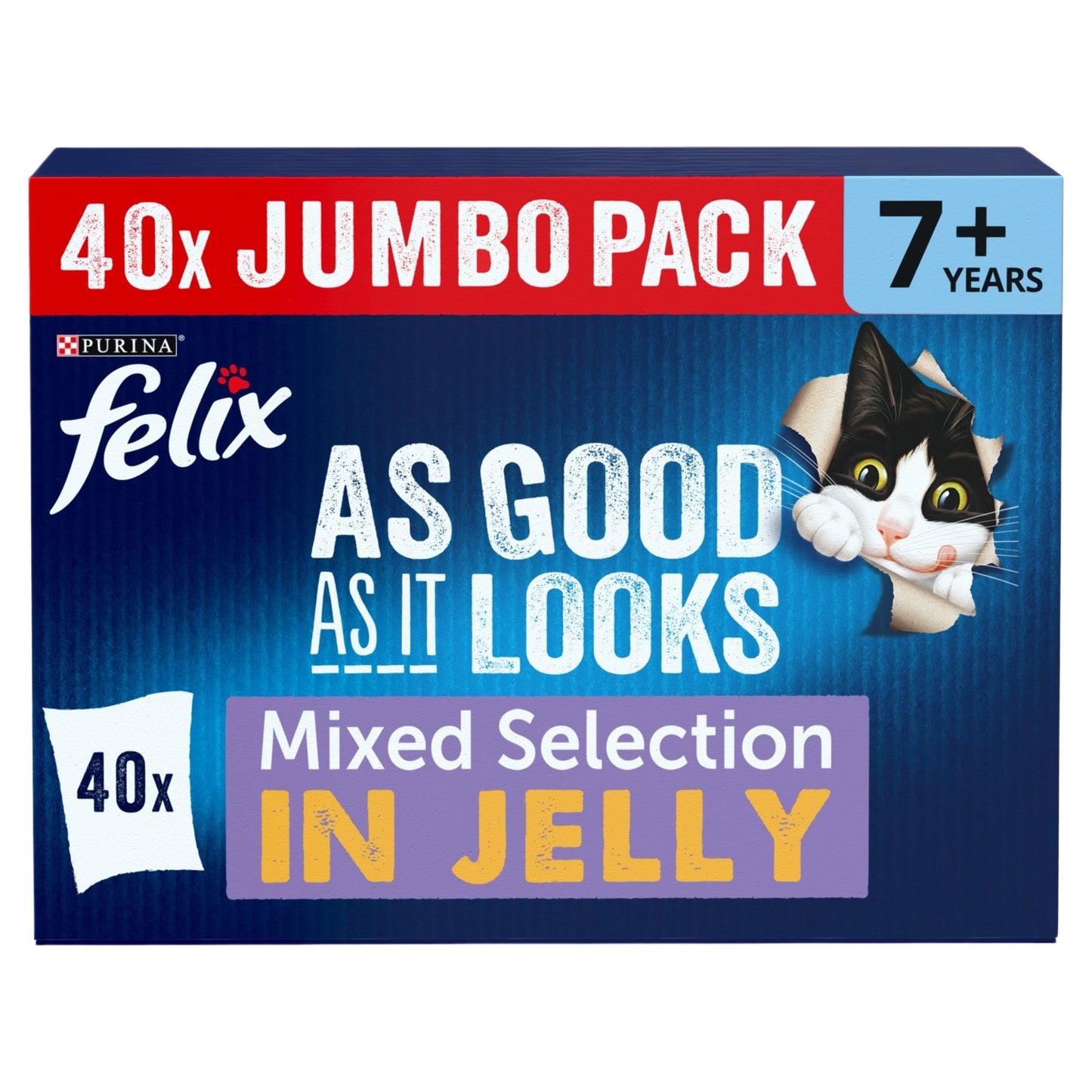 FELIX Original Mixed Selection in Jelly Wet Cat Food 40x85g