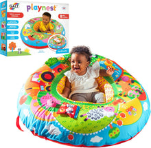 Galt Playnest, Farm - Baby Sit Me Up with Inflatable Ring, Head & Neck Support, 8 Sensory Activities, 90cm Diameter & Machine Washable Cover - Easy Travel, Suitable from Birth - Ages 0 Months Plus