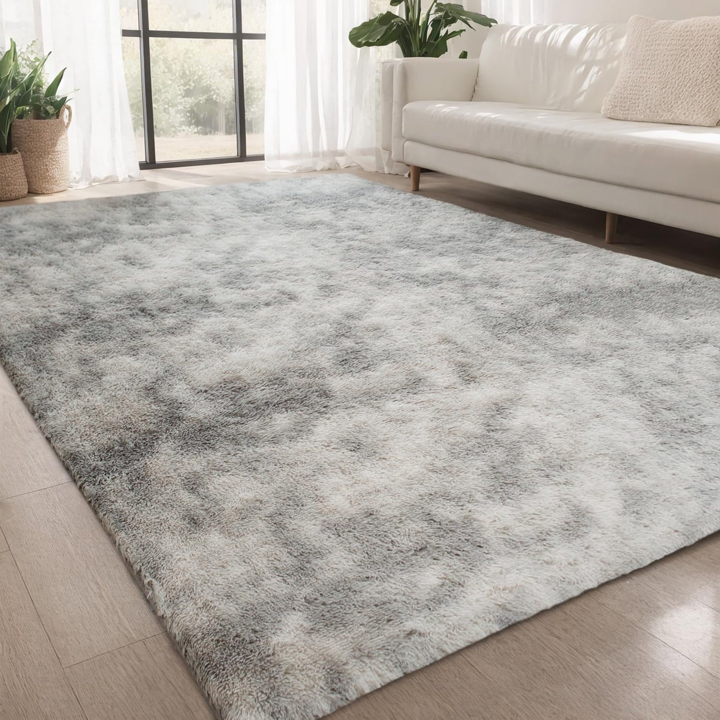 Rugs Living Room Large Rugs Bedroom Anti Skid Rug Shaggy Soft Rug for Living Room Bedroom Play Area Kids Room Luxury Decorative (Dark Grey, 180x270cm)