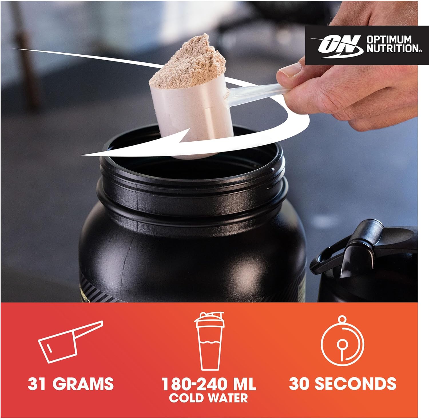 Optimum Nutrition Gold Standard Whey Protein, Muscle Building Powder with Naturally Occurring Glutamine and Amino Acids, Double Rich Chocolate, 29 Servings, 899 g, Packaging May Vary