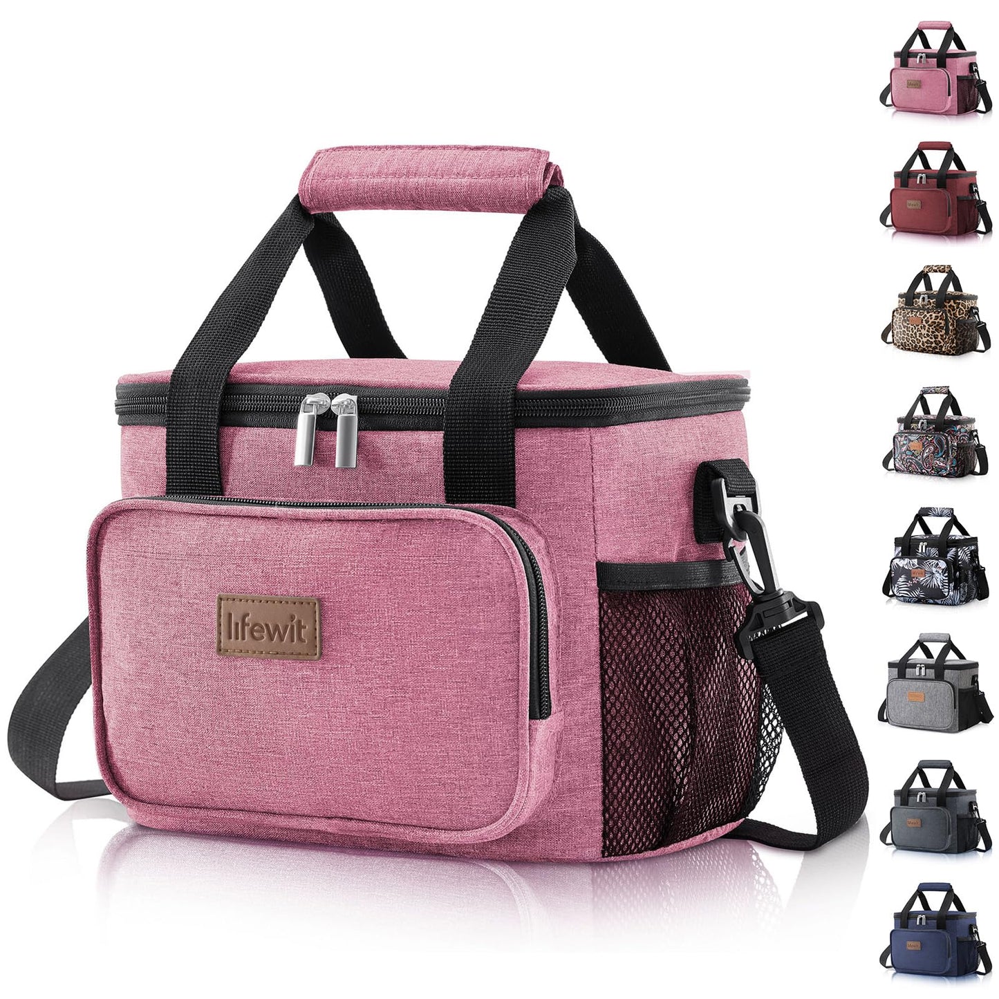 Lifewit 15L (24 Cans) Insulated Lunch Bag, Cooler Bag for Lunch/Work/School/Beach/Picnic (Grey)