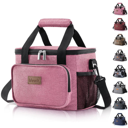 Lifewit 15L (24 Cans) Insulated Lunch Bag, Cooler Bag for Lunch/Work/School/Beach/Picnic (Grey)