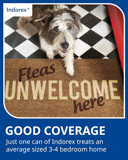 Indorex Defence Household Flea Spray | Protect Home from Fleas & House Dust Mites | Long-Lasting Protection for Up to 12 Months | 500ml Can