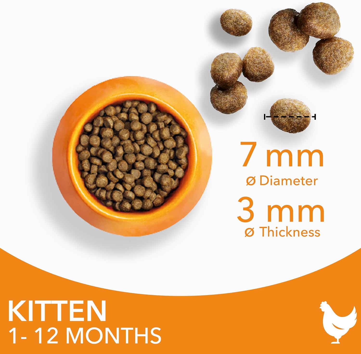 IAMS for Vitality Dry Kitten Food with Fresh Chicken, 3 kg, Packaging may vary