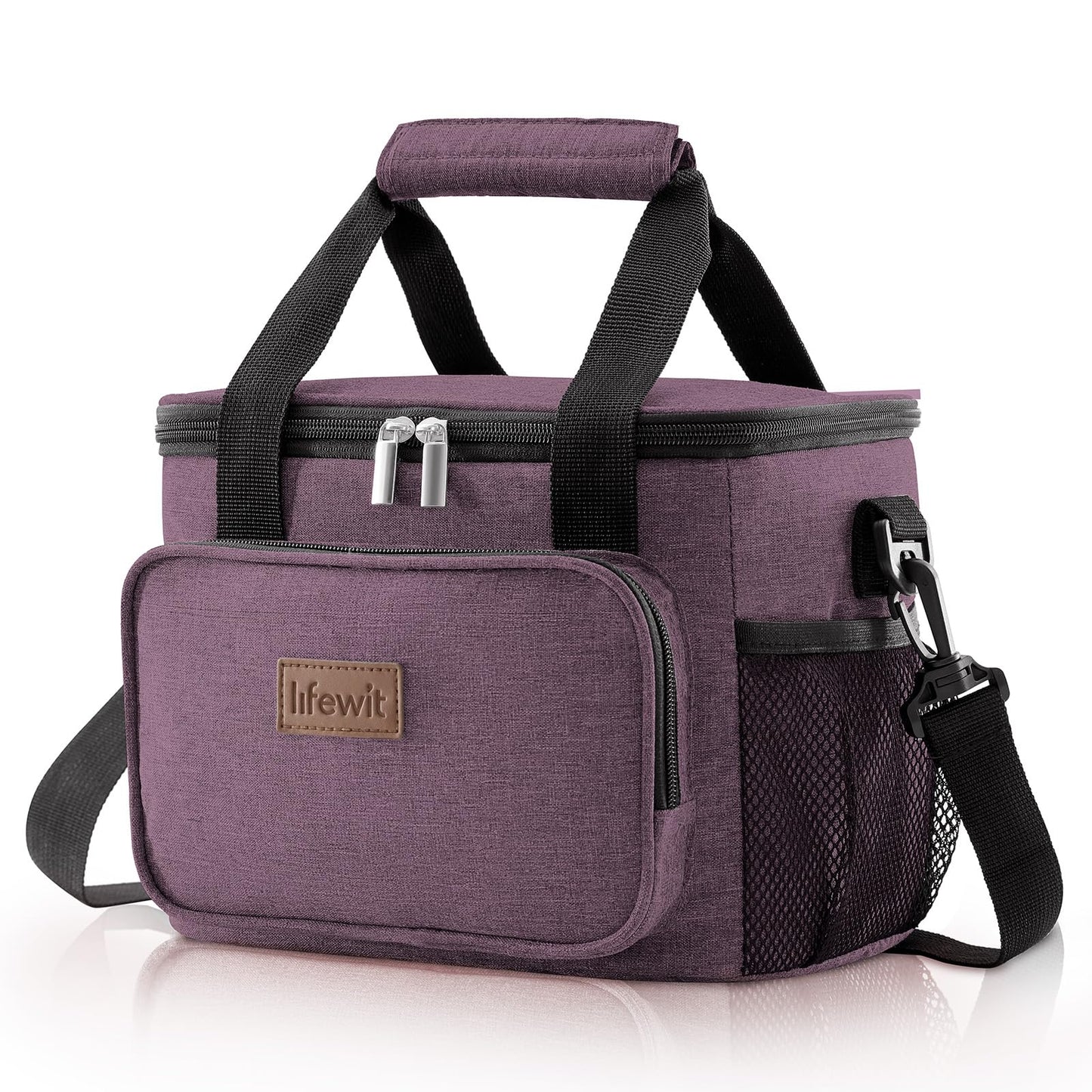 Lifewit 15L (24 Cans) Insulated Lunch Bag, Cooler Bag for Lunch/Work/School/Beach/Picnic (Grey)