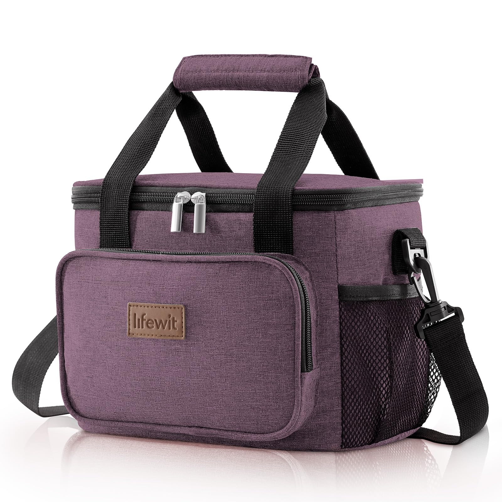 Lifewit 15L (24 Cans) Insulated Lunch Bag, Cooler Bag for Lunch/Work/School/Beach/Picnic (Grey)