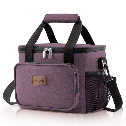 Lifewit 15L (24 Cans) Insulated Lunch Bag, Cooler Bag for Lunch/Work/School/Beach/Picnic (Grey)