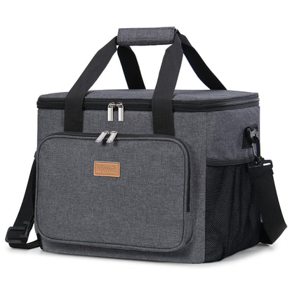 Lifewit 15L (24 Cans) Insulated Lunch Bag, Cooler Bag for Lunch/Work/School/Beach/Picnic (Grey)