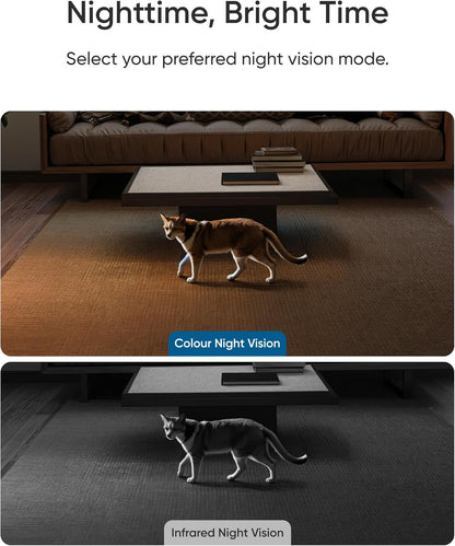eufy Security Indoor Cam E30 4K UHD Indoor Security Camera, Latest Generation, Dog/Baby/Pet Camera, Colour Night Vision, Human/Pet Auto Tracking, 360° Surveillance, Works with Homekit