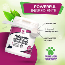 Dog Probiotic Powder – Bacon Flavour Probiotic for Dogs – Dog Digestive Supplements w/No Gluten or Dairy – Mix-In Powdered Probiotics for Dogs Powder by Furever Friendz