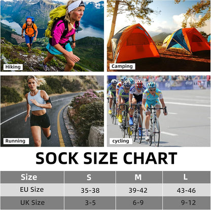 Mens Socks Cushioned Work Socks Walking Socks Womens Crew Athletic Socks for Outdoor Hiking Trainer Running