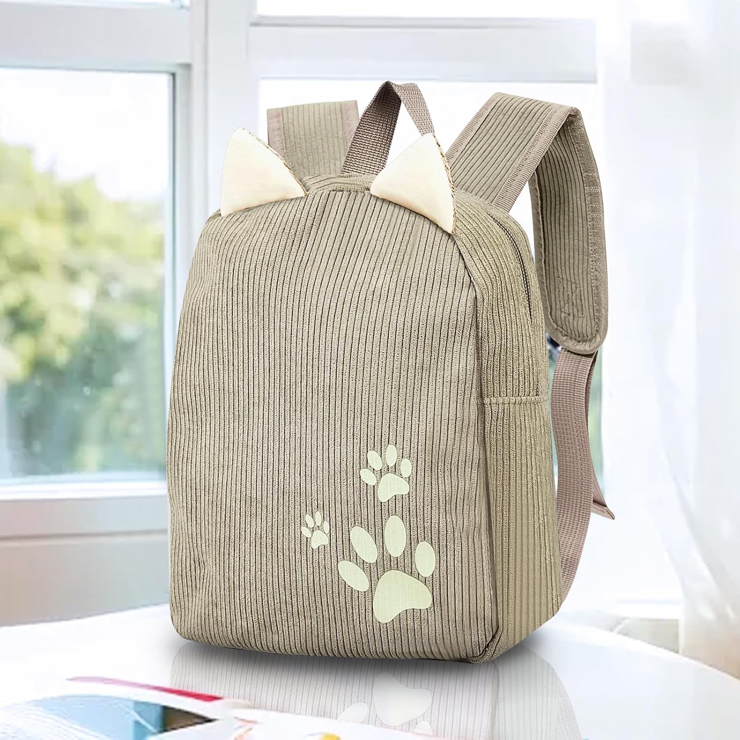 Girls Backpack, Corduroy Cute Backpack Mini Backpacks for Girls, Delicate Mini Backpack with Adjustable Strap for Travel, Party