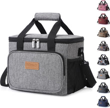Lifewit 15L (24 Cans) Insulated Lunch Bag, Cooler Bag for Lunch/Work/School/Beach/Picnic (Grey)